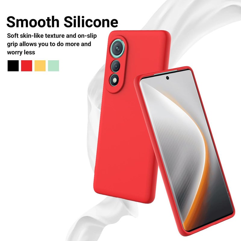 For Tecno Pova Curve 5G Solid Color Liquid Silicone Dropproof Full Coverage Phone Case(Red) - Image 3